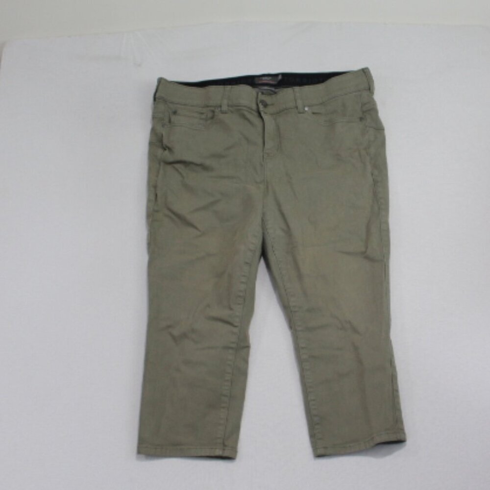 Torrid Women Brown Pants Crop Bombshell Skinny Super Soft Size 20